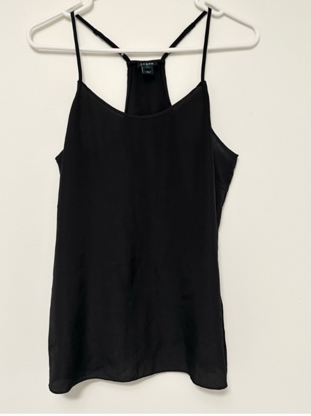 J. Crew Black Silk Racerback Cami